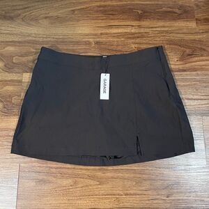NEW Garage Jupe Short That's Hot Mini V Waist Skort Jet Black Women's Size Large